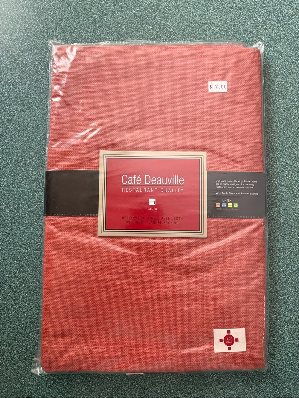 Café Deauville Red Vinyl Tablecloth